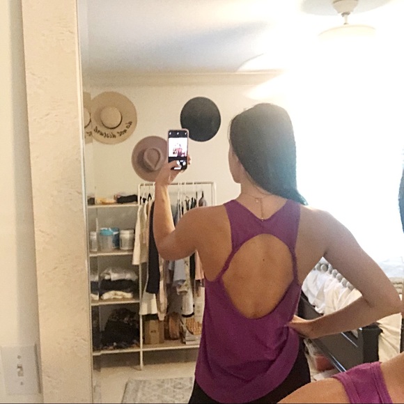 purple EXP core tank top with open back - Picture 2 of 3